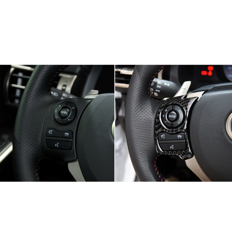 Car Carbon Fiber Steering Wheel Button Decorative Sticker for Lexus IS250 NX200 200t 300h 2013-2020, A Style, Steering Wheel Button A Style