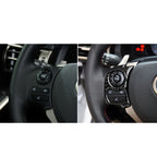 Car Carbon Fiber Steering Wheel Button Decorative Sticker for Lexus IS250 NX200 200t 300h 2013-2020, A Style, Steering Wheel Button A Style