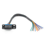 18AWG OBD 16 Pin OBD Cable Opening Line OBD 2 Extension Cable, Cable Length: 30cm, 30cm 18AWG