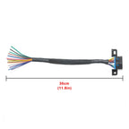 18AWG OBD 16 Pin OBD Cable Opening Line OBD 2 Extension Cable, Cable Length: 30cm, 30cm 18AWG