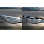 Pair Car Lamp Eyebrow Soft Decorative Sticker for BMW E60 5 Series 2004-2010, For BMW E60 5 Series 2004-2010