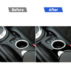 For Nissan 370Z Z34 2009- Car Water Cup Holder Panel Decorative Sticker, Left and Right Drive Universal, Water Cup Holder Panel