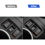 For Nissan 370Z Z34 2009- Car Central Control Heating Button Frame Decorative Sticker, Left and Right Drive Universal, Central Control Heating Button Frame