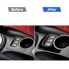 For Nissan 370Z Z34 2009- Car Central Control Heating Button Decorative Sticker, Left and Right Drive Universal, Central Control Heating Button