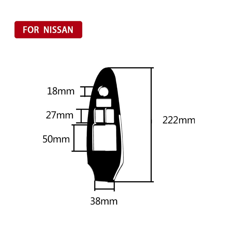 For Nissan 370Z Z34 2009- Car Driver Side Door Lift Panel with Hole Decorative Sticker, Right Drive, Driver Side Door Lift Panel with Hole, Right Drive
