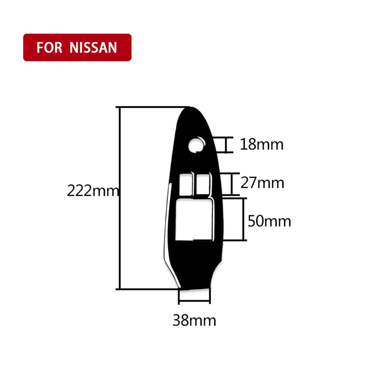 For Nissan 370Z Z34 2009- Car Driver Side Door Lift Panel Decorative Sticker, Left Drive, Driver Side Door Lift Panel, Left Drive