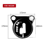 For Nissan 370Z Z34 2009- 2 in 1 Car Automatic Gear Shift Panel Decorative Sticker, Left Drive, Automatic Gear Shift Panel, Left Drive
