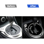 For Nissan 370Z Z34 2009- 2 in 1 Car Automatic Gear Shift Panel Decorative Sticker, Left Drive, Automatic Gear Shift Panel, Left Drive