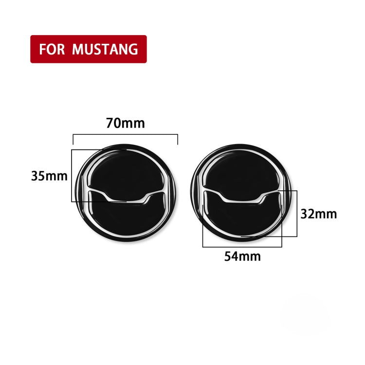 For Ford Mustang 2015-2020 6 in 1 Car Air Outlet Decorative Sticker, Left and Right Drive Universal, 6 in 1 Air Outlet