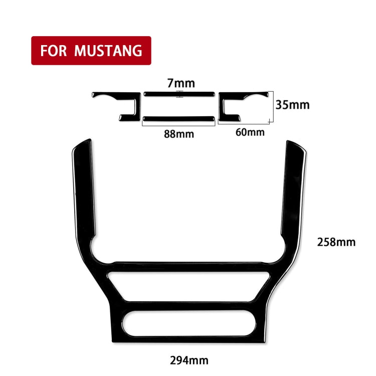 For Ford Mustang 2015-2020 Car Central Control CD Frame Decorative Sticker, Left and Right Drive Universal, Central Control CD Frame