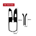 For Ford Mustang 2015-2020 4 in 1 Car Window Lift Panel Decorative Sticker, Left Drive, 4 in 1 Window Lift Panel, Left Drive