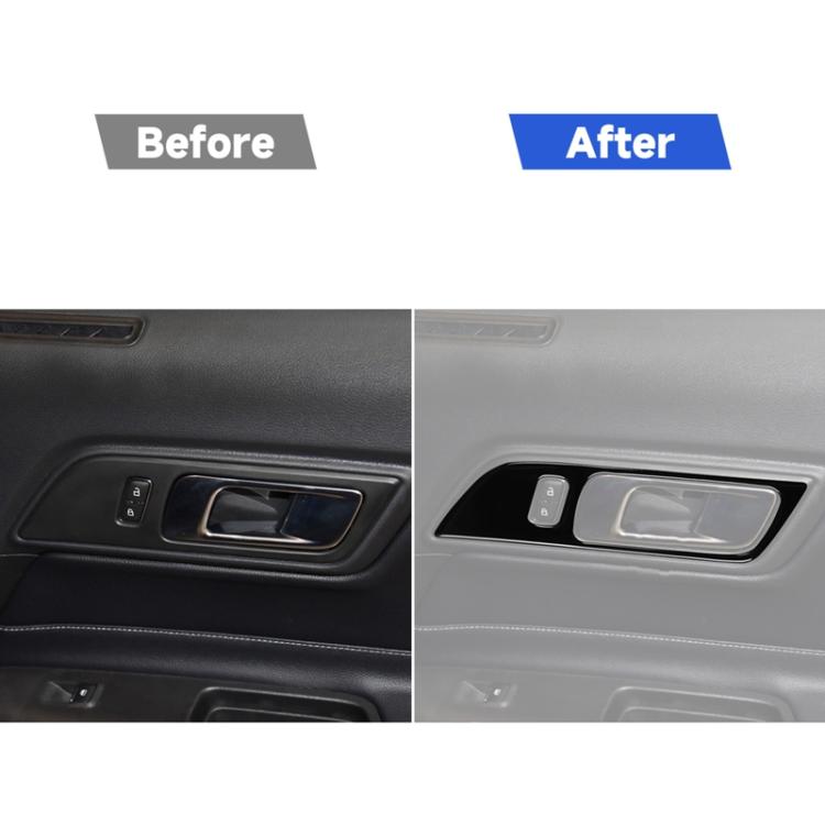 For Ford Mustang 2015-2020 Car Door Handle Panel Decorative Sticker, Left Drive, Door Handle Panel, Left Drive