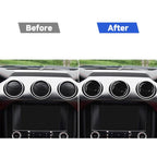 For Ford Mustang 2015-2020 9 in 1 Car Air Outlet Decorative Sticker, Left and Right Drive Universal, Air Outlet