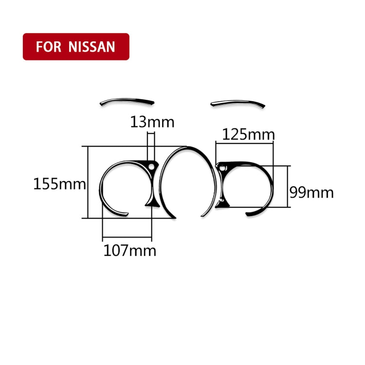 For Nissan 370Z Z34 2009- 5 in 1 Car Speed Dashboard Decorative Sticker, Left and Right Drive Universal, Speed Dashboard