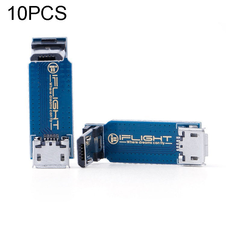 10 PCS iFlight L-Type Adapter Plate Micro USB Male to Female Support Data Transmission Synchronization for RC FPV Racing, For RC FPV