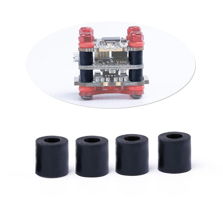 5 Packs / 100pcs iFlight M2 4mm Damping Standoff 16x16 Flytower Shock Absorber Rubber Column Separation Pillar for FPV Race Drone, 4mm 16x16