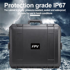 For DJI FPV Aluminum Alloy Explosion-proof Suitcase Portable Storage Box Case Travel Carrying Bag, No Disassembly Propeller, Aluminum Case
