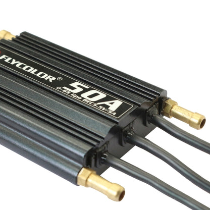Flycolor Flymoster Series 50A 2-6S Waterproof Electronic Speed Controller for RC Boat, 50A 2-6S