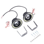 3.5 inch DC 12V 10W 900LM 7000K Car Angel Eyes Fog Lamp Foglight(White Light + White Light), 3.5 inch