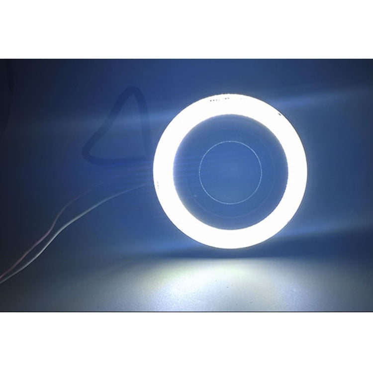 3.5 inch DC 12V 10W 900LM 7000K Car Angel Eyes Fog Lamp Foglight(White Light + White Light), 3.5 inch