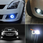 3.5 inch DC 12V 10W 900LM 7000K Car Angel Eyes Fog Lamp Foglight(White Light + White Light), 3.5 inch