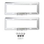 2 PCS Car License Plate Frames Car Styling License Plate Frame Universal License Plate Holder Car Accessories, Aluminum Alloy License Plate Frame