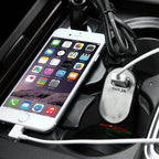 Olesson Streamlined Design 1.2A USB Car Cigarette Lighter Socket Car Charger with Color LED Light, 1631