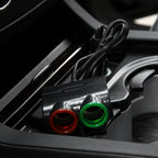 Olesson Streamlined Design 1.2A USB Car Cigarette Lighter Socket Car Charger with Color LED Light, 1631