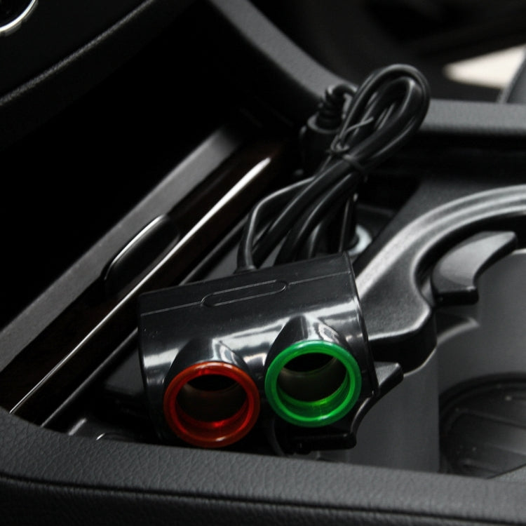 Olesson Streamlined Design 1.2A USB Car Cigarette Lighter Socket Car Charger with Color LED Light, 1631