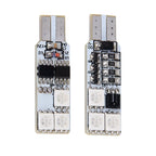 2 PCS Colorful 36MM T10 Port Remote Control Car Dome Lamp LED Reading Light with 6 LED Lights, 36MM 6 LED Lights