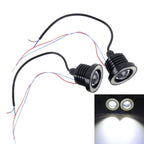 2 PCS 2.5 inch DC12-24V 10W 900LM 6500K Car Angel Eyes Fog Lamp Foglight, Cable Length: 20cm(White Light + White Light), 2.5 inch 10W 900LM/6500K  White+White