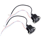 2 PCS 2.5 inch DC12-24V 10W 900LM 6500K Car Angel Eyes Fog Lamp Foglight, Cable Length: 20cm(White Light + White Light), 2.5 inch 10W 900LM/6500K  White+White