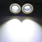 2 PCS 2.5 inch DC12-24V 10W 900LM 6500K Car Angel Eyes Fog Lamp Foglight, Cable Length: 20cm(White Light + White Light), 2.5 inch 10W 900LM/6500K  White+White