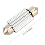 2 PCS DC 12V 2W 31MM 4014 Bicuspid Port No Decoding Car Dome Lamp LED Reading Light with 10 LED Lights, 31MM