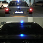 Solar Colorful Light Anti Collision Shark Fin Car Taillight LED Flash Warning Light Caution Light