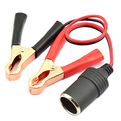 12-24V Car Cigarette Lighter Battery Clip Adapter Cable(Red + Black), 12-24V