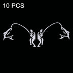10 PCS Dual Funny Go Fishing Styling Reflective Car Sticker, Size: 25cm x 9.5cm, Fishing Styling 3