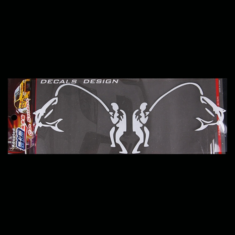 10 PCS Dual Funny Go Fishing Styling Reflective Car Sticker, Size: 25cm x 9.5cm, Fishing Styling 3