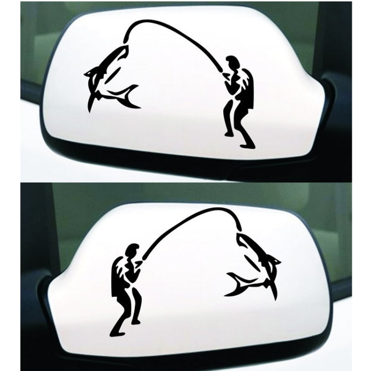 10 PCS Dual Funny Go Fishing Styling Reflective Car Sticker, Size: 25cm x 9.5cm, Fishing Styling 3