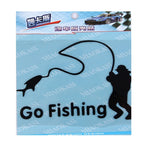 10 PCS Go Fishing Styling Reflective Car Sticker, Size: 14cm x 9.5cm, Fishing Styling 1