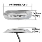 10 PCS DC 10-30V Car Truck Trailer Piranha 3-LED Side Marker Indicator Lights Bulb Lamp, Light Color: White, 10 PCS White Light