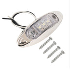 10 PCS DC 10-30V Car Truck Trailer Piranha 3-LED Side Marker Indicator Lights Bulb Lamp, Light Color: White, 10 PCS White Light
