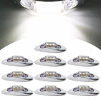 10 PCS DC 10-30V Car Truck Trailer Piranha 3-LED Side Marker Indicator Lights Bulb Lamp, Light Color: White, 10 PCS White Light