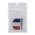 Shield Shape Metal Car Badge Decorative Sticker, Size: Small, French Flag, Italy Flag 2, Italy Flag 1