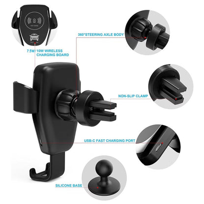Car Air Outlet Bracket Wireless Charger Qi Standard Wireless Charger