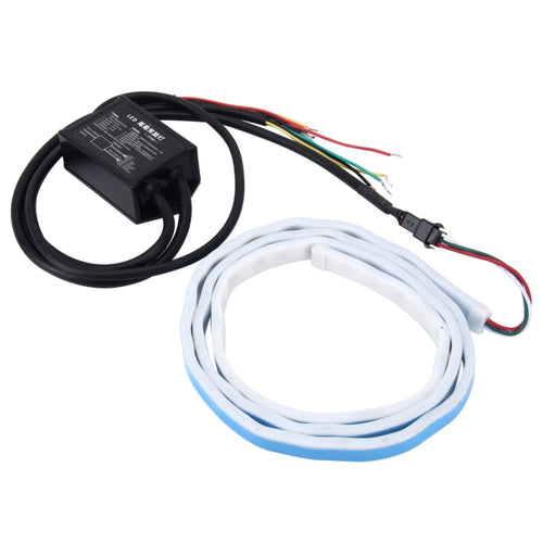 1.5m Car Auto Waterproof Universal Rear Colorful Flowing Light Tail Box Lights Red Light Brake Light Yellow Light Turn Signal Light LED Lamp Strip Tail Decoration, DC 9-36V, 1.5m
