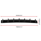 Universal Car Rear Bumper Lip Diffuser 7 Shark Fin Style Black ABS, Size: 85.3 x 79.8 x 13.4cm, 85.0x18.0x5.0cm Black