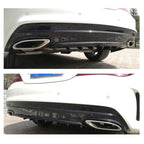 Universal Car Rear Bumper Lip Diffuser 7 Shark Fin Style Black ABS, Size: 85.3 x 79.8 x 13.4cm, 85.0x18.0x5.0cm Black