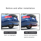 Universal Car Rear Bumper Lip Diffuser 5 Shark Fin Style Carbon Fiber  ABS, Size: 58.4 x 53.3 x 15.2cm, 60.0x18.0x5.0cm Carbon Fiber