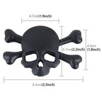 Skull And Cross Bone Shape Shining Metal Car Universal Sticker, Cross Bone